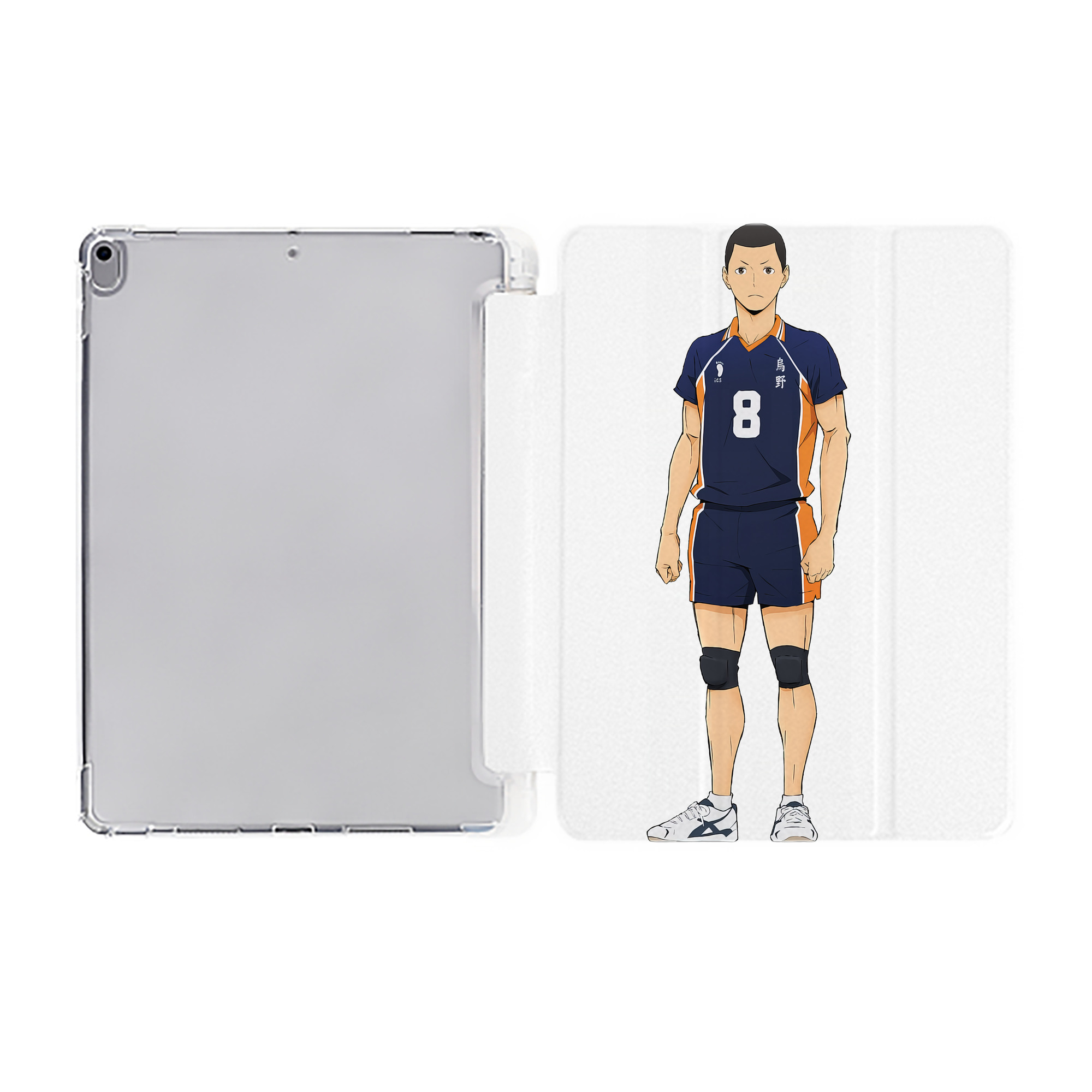 （画像用） ハイキュー!! Haikyu!! IPad ケース ペン収納付き 三つ折りスタンド PUレザー×シリコン 対応機種9.5/10.5/10.9インチ